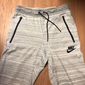 Nike White Knit AV15 Joggers - Slim Fit